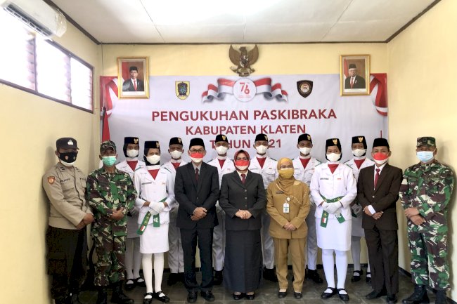 Pengukuhan Paskibraka Kabupaten Klaten Tahun 2021