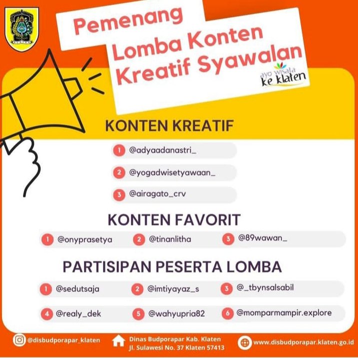 Pemenang Konten Kreatif Syawalan