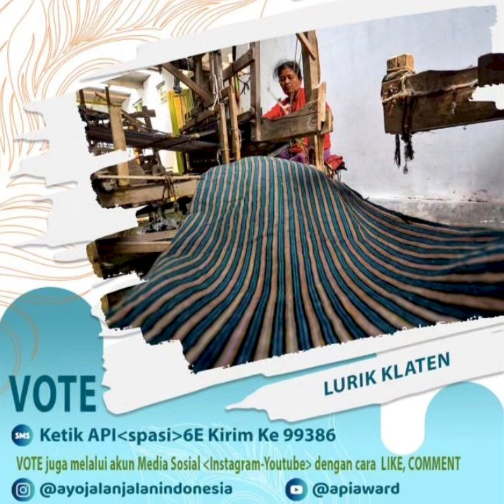 Lurik Klaten Masuk Nominasi Ajang API Award 2023