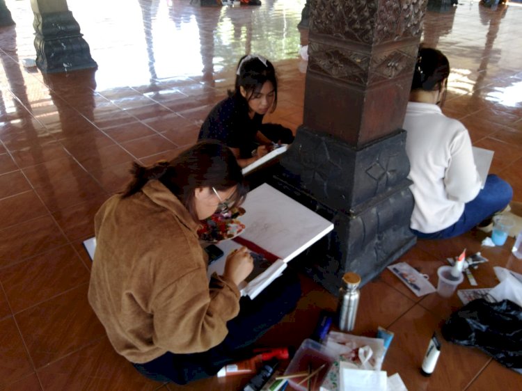 Melukis Bersama di Monumen Juang