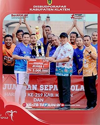 Polres Klaten Juara Sepakbola 