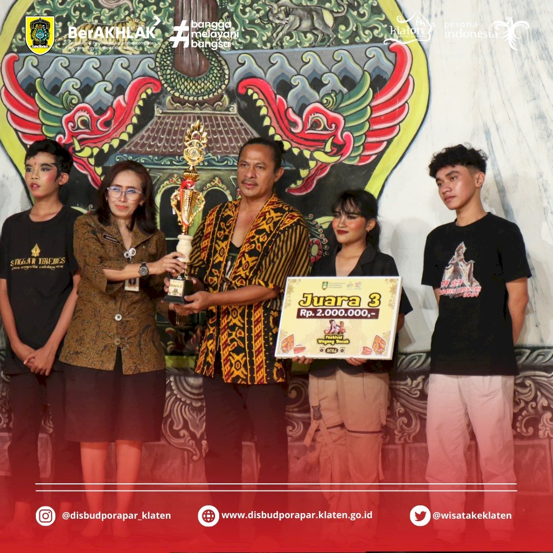 Klaten Juara III Festival Wayang Bocah