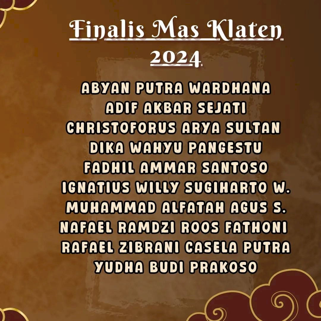 Finalis Mas dan Mbak Klaten 2024